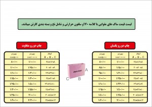لیست-قیمت-ساک-مقوایی